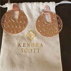 Kendra Scott Copper Filigree Hoop Earrings